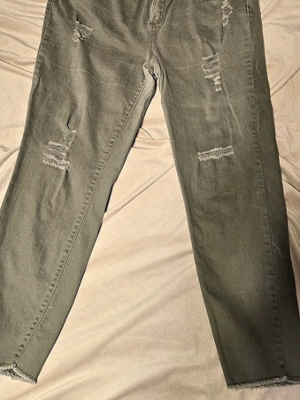 YMI Distressed Skinny Jeans in Green Waist 7/32